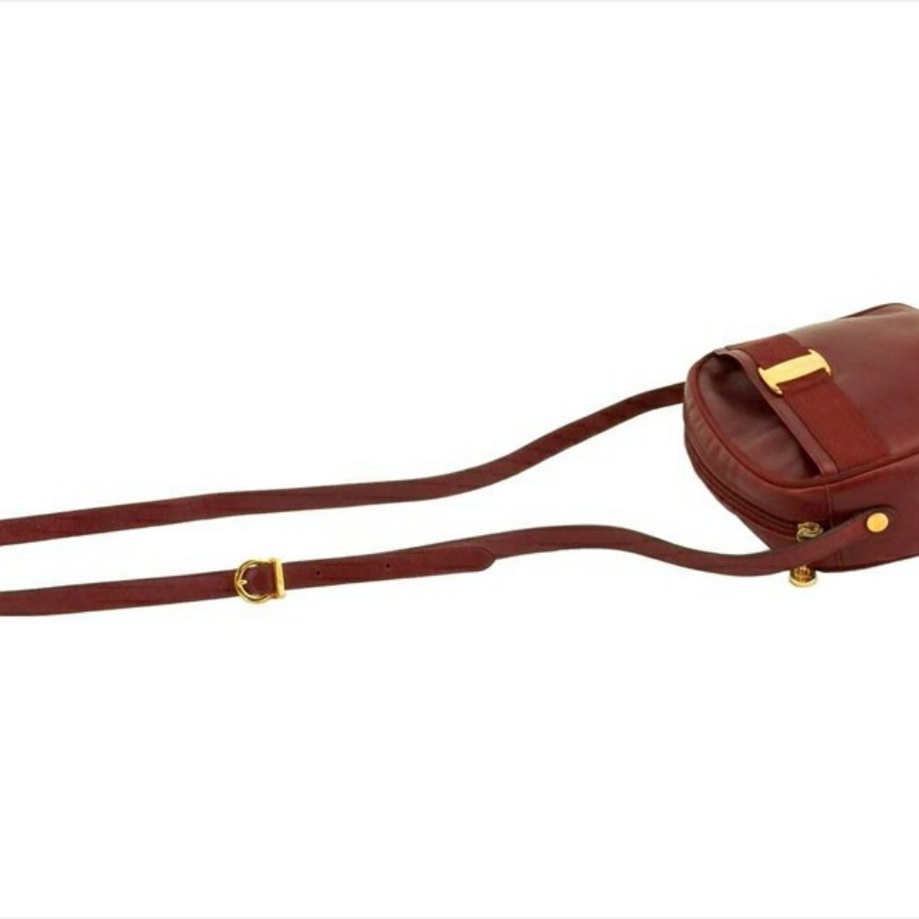 Salvatore Ferragamo Shoulder Bag Brown Gold Women Authentic Secondhand